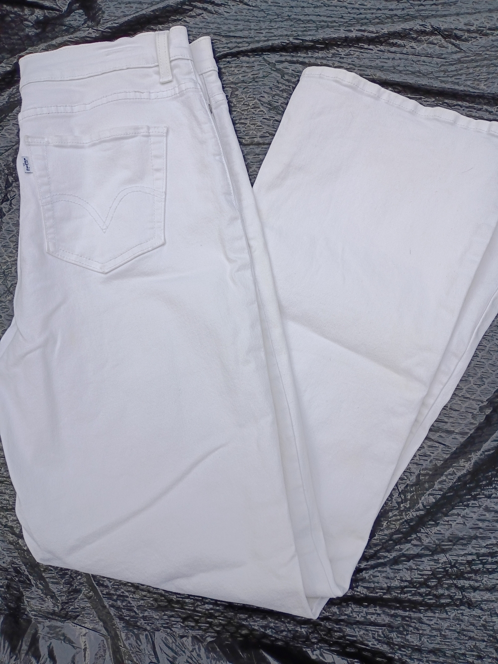 Levi's White Boot Cut Jeans